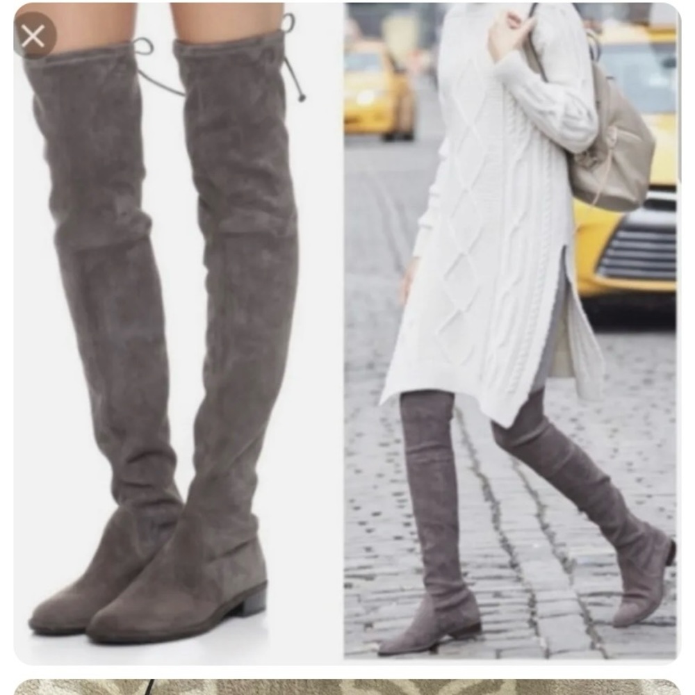 NEW Stuart Weitzman Suede Lowland Over the Knee Boots